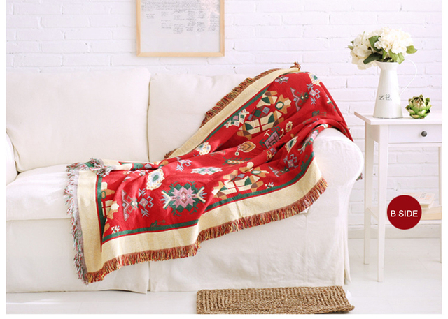 Koc na sofę w stylu Retro w europejskim stylu - tkanina dywanowa, ciepła, dekoracyjna poduszka na sofę - Wianko - 62