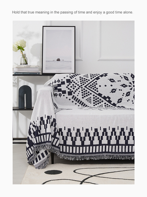 Koc na sofę w stylu Retro w europejskim stylu - tkanina dywanowa, ciepła, dekoracyjna poduszka na sofę - Wianko - 73