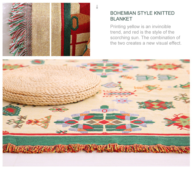 Koc na sofę w stylu Retro w europejskim stylu - tkanina dywanowa, ciepła, dekoracyjna poduszka na sofę - Wianko - 60