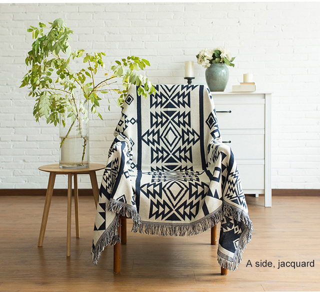 Koc na sofę w stylu Retro w europejskim stylu - tkanina dywanowa, ciepła, dekoracyjna poduszka na sofę - Wianko - 15