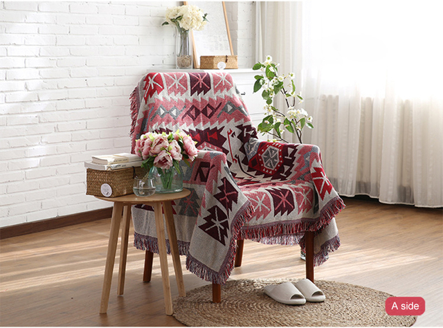 Koc na sofę w stylu Retro w europejskim stylu - tkanina dywanowa, ciepła, dekoracyjna poduszka na sofę - Wianko - 31