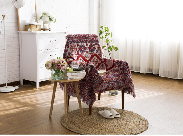 Koc na sofę w stylu Retro w europejskim stylu - tkanina dywanowa, ciepła, dekoracyjna poduszka na sofę - Wianko - 23