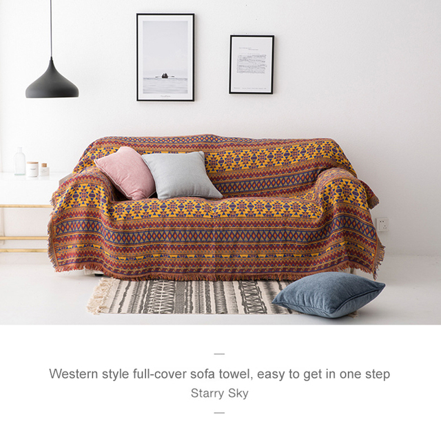 Koc na sofę w stylu Retro w europejskim stylu - tkanina dywanowa, ciepła, dekoracyjna poduszka na sofę - Wianko - 43