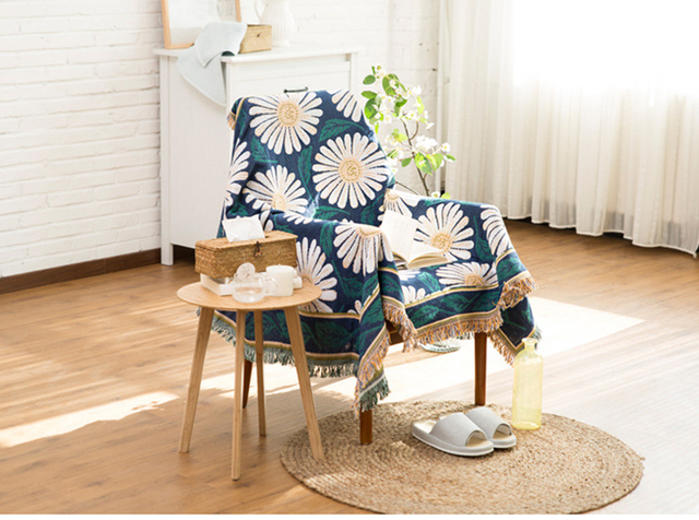 Koc na sofę w stylu Retro w europejskim stylu - tkanina dywanowa, ciepła, dekoracyjna poduszka na sofę - Wianko - 65