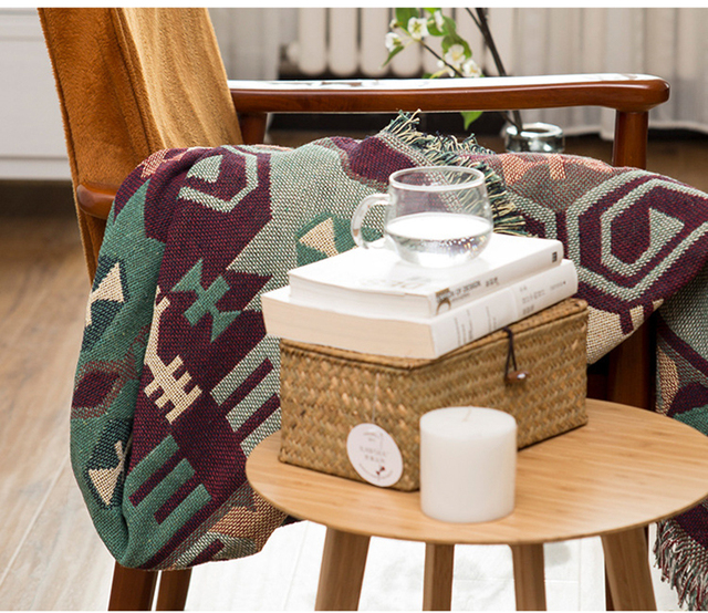Koc na sofę w stylu Retro w europejskim stylu - tkanina dywanowa, ciepła, dekoracyjna poduszka na sofę - Wianko - 41