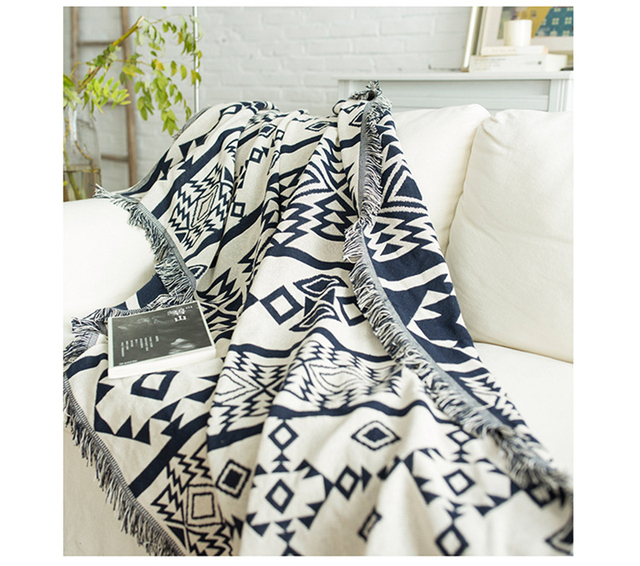 Koc na sofę w stylu Retro w europejskim stylu - tkanina dywanowa, ciepła, dekoracyjna poduszka na sofę - Wianko - 20