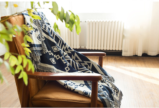Koc na sofę w stylu Retro w europejskim stylu - tkanina dywanowa, ciepła, dekoracyjna poduszka na sofę - Wianko - 17