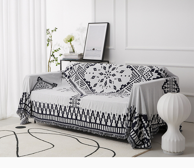 Koc na sofę w stylu Retro w europejskim stylu - tkanina dywanowa, ciepła, dekoracyjna poduszka na sofę - Wianko - 74