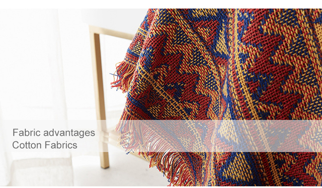 Koc na sofę w stylu Retro w europejskim stylu - tkanina dywanowa, ciepła, dekoracyjna poduszka na sofę - Wianko - 52