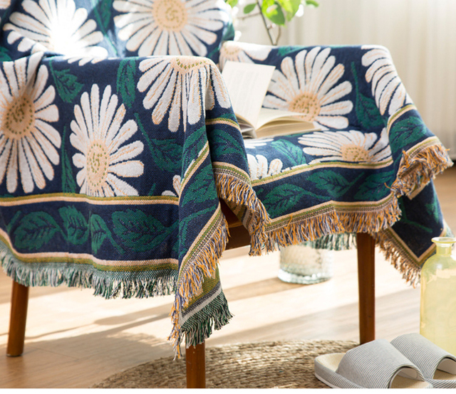 Koc na sofę w stylu Retro w europejskim stylu - tkanina dywanowa, ciepła, dekoracyjna poduszka na sofę - Wianko - 70