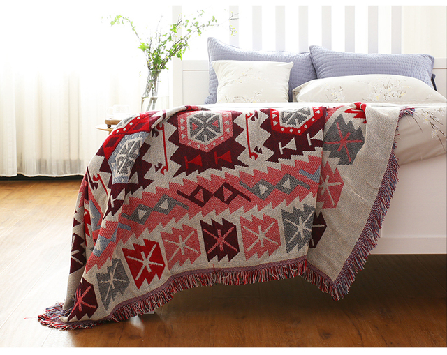 Koc na sofę w stylu Retro w europejskim stylu - tkanina dywanowa, ciepła, dekoracyjna poduszka na sofę - Wianko - 35