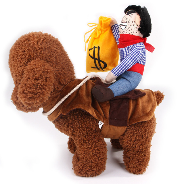Kostium Kowbojski Jeździec dla psów - Płaszcz z lalką i kapeluszem, idealny na Halloween - Wianko - 2