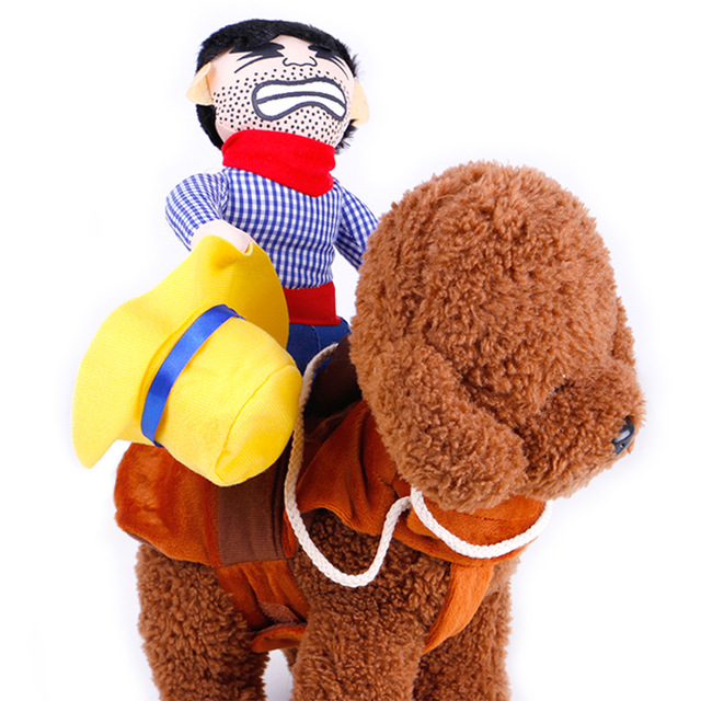 Kostium Kowbojski Jeździec dla psów - Płaszcz z lalką i kapeluszem, idealny na Halloween - Wianko - 1