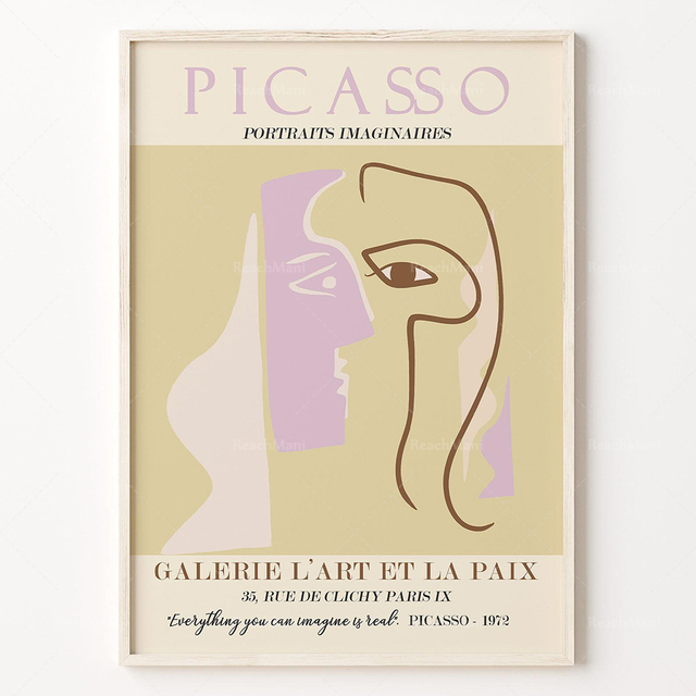 Obraz drukowany na płótnie z muzeum wystawowego Pablo Picasso i paleta kolorów Yayoi Kusamy | Duński Pastel | Prosecco | Margarita | Szampan - Wianko - 6