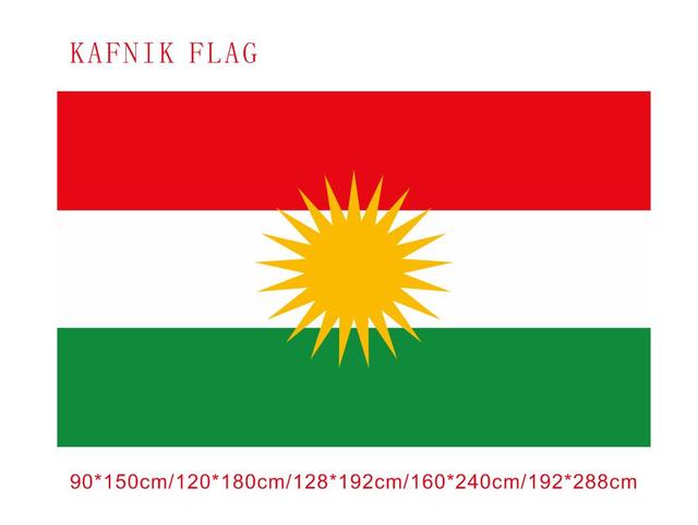 Flaga Kurdistanu Kurdystan Polska Kurdyjska Wisząca Flag, Kafnik, Darmowa Wysyłka, 90*150 cm / 192*288 cm - Wianko - 1
