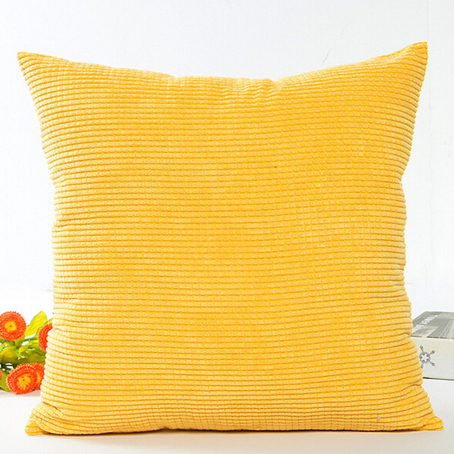 Nasiona kukurydzy - solidna, kolorowa poszewka na poduszkę z bawełny - Wianko - 3