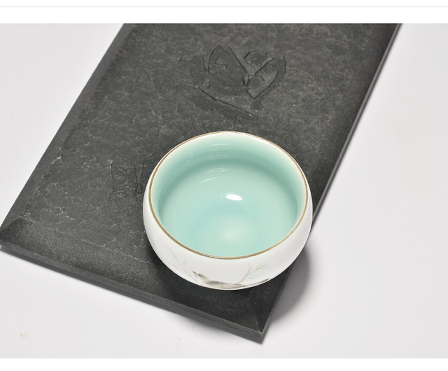 Zestaw 2 ręcznie malowanych chińskich filiżanek do herbaty, ceramiczne, Oolong, mistrzowska jakość, małe naczynia do herbaty - Wianko - 7