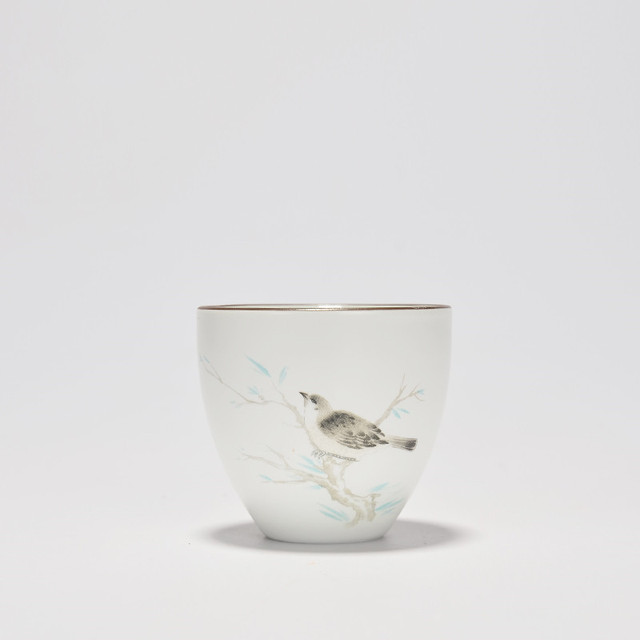 Zestaw 2 ręcznie malowanych chińskich filiżanek do herbaty, ceramiczne, Oolong, mistrzowska jakość, małe naczynia do herbaty - Wianko - 4