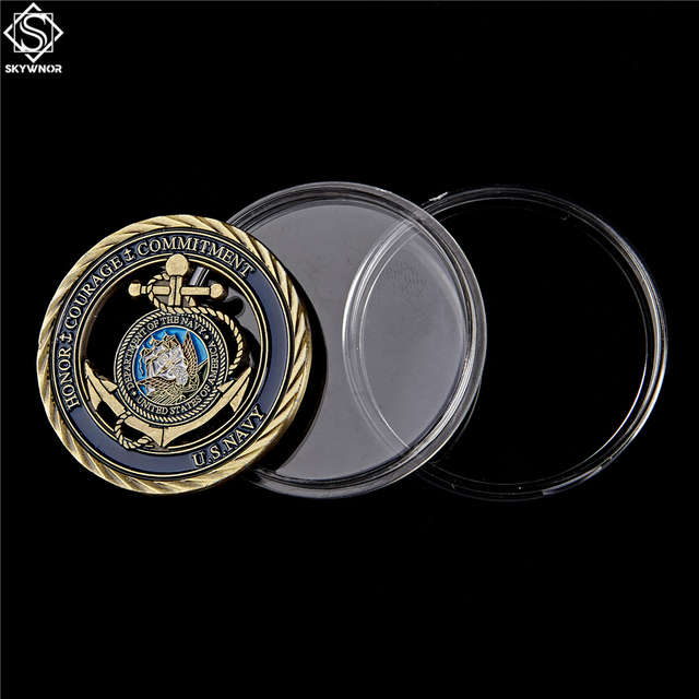 Moneta wyzwania departamentu marynarki wojennej USA Medal Odwagi wartości rdzenia - 5 sztuk - Wianko - 5