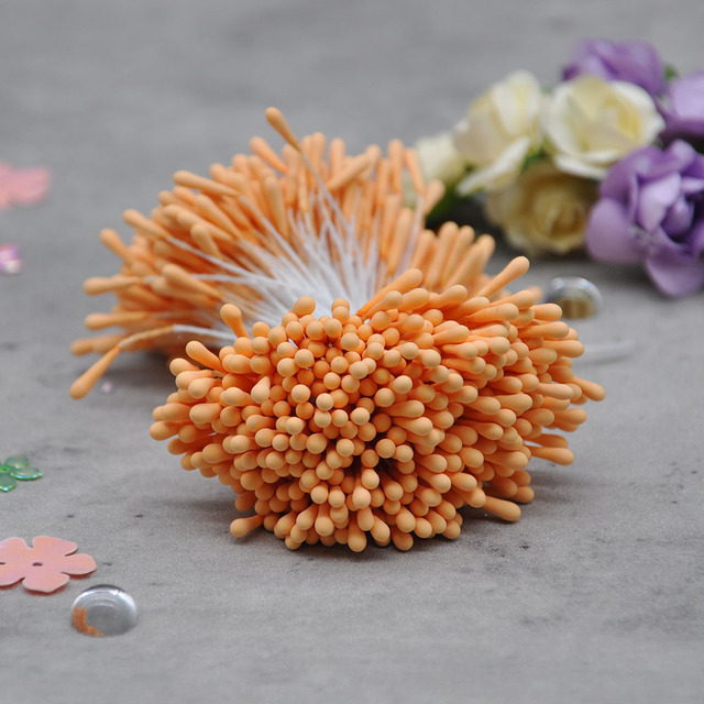 Pręciki kwiatowe QITAI, 400/850 szt., 2 mm, do dekoracji ślubnych, scrapbookingu, rzemiosła DIY, sztuczne karty, ciasta, HR001 - Wianko - 9