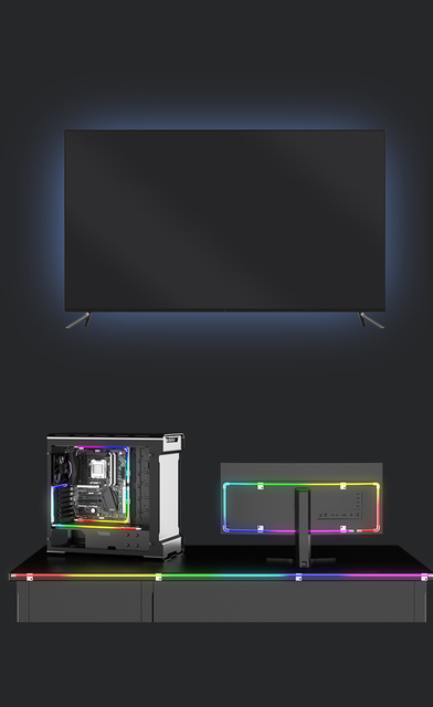 Światła bar RGB z LED, do dekoracji stołu i obudowy komputera, 5V ARGB AURA SYNC - Wianko - 8