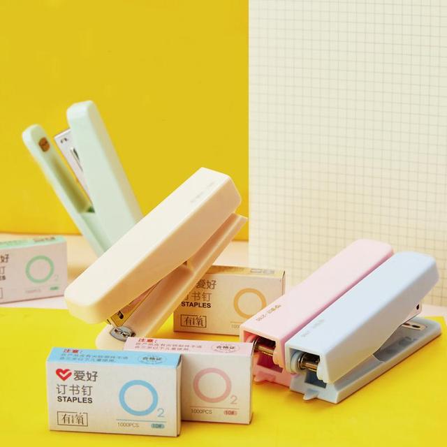 Zszywacz Pure Color Mini z 1000 sztukami zszywek 10 # - narzędzie biurowe do łączenia w szkole i w biurze - Wianko - 3
