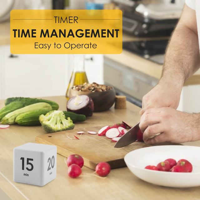 Minutnik kuchenny Cube Timer 2021 - odwracany, z presetem do wstrzymania odliczania, przenośne narzędzie do zarządzania czasem - Wianko - 41