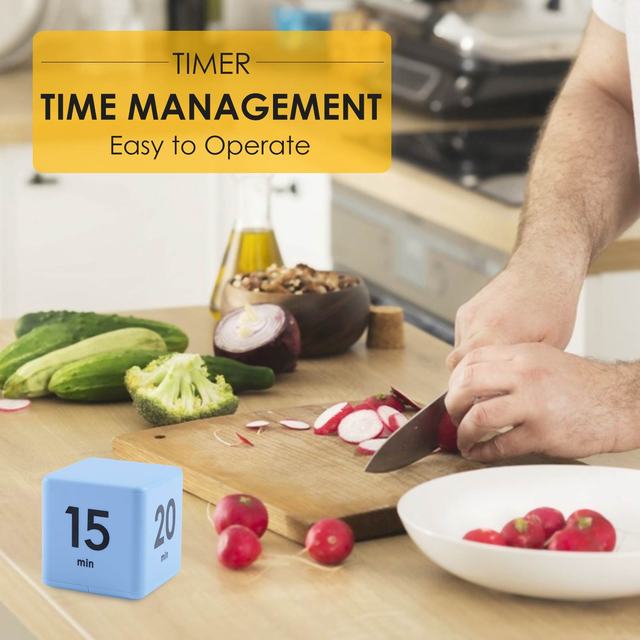 Minutnik kuchenny Cube Timer 2021 - odwracany, z presetem do wstrzymania odliczania, przenośne narzędzie do zarządzania czasem - Wianko - 24