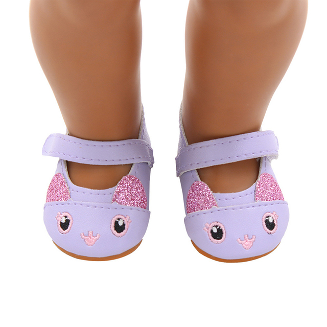 Buty dla lalek 18 cali - amerykańska lalka - 7cm - Cute Cartoon jednorożec i Kitty - dla baby noworodków 43cm - DIY Rosja i dziewczynka - Wianko - 46