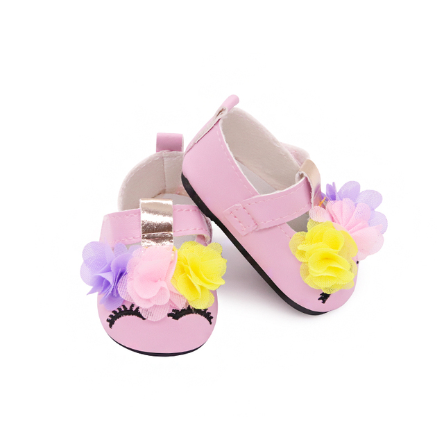 Buty dla lalek 18 cali - amerykańska lalka - 7cm - Cute Cartoon jednorożec i Kitty - dla baby noworodków 43cm - DIY Rosja i dziewczynka - Wianko - 69