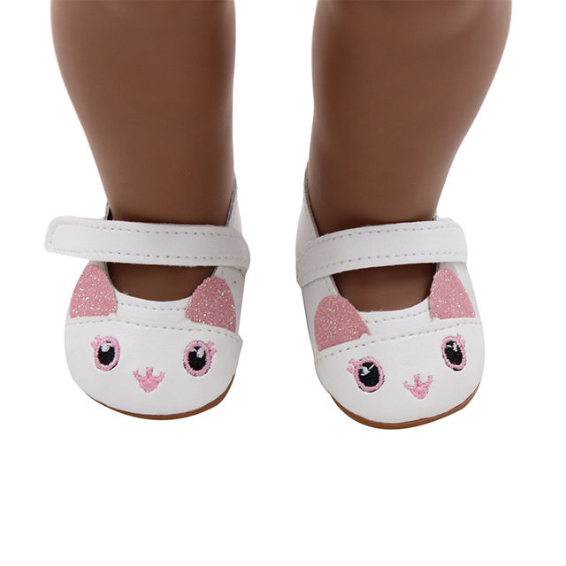 Buty dla lalek 18 cali - amerykańska lalka - 7cm - Cute Cartoon jednorożec i Kitty - dla baby noworodków 43cm - DIY Rosja i dziewczynka - Wianko - 47