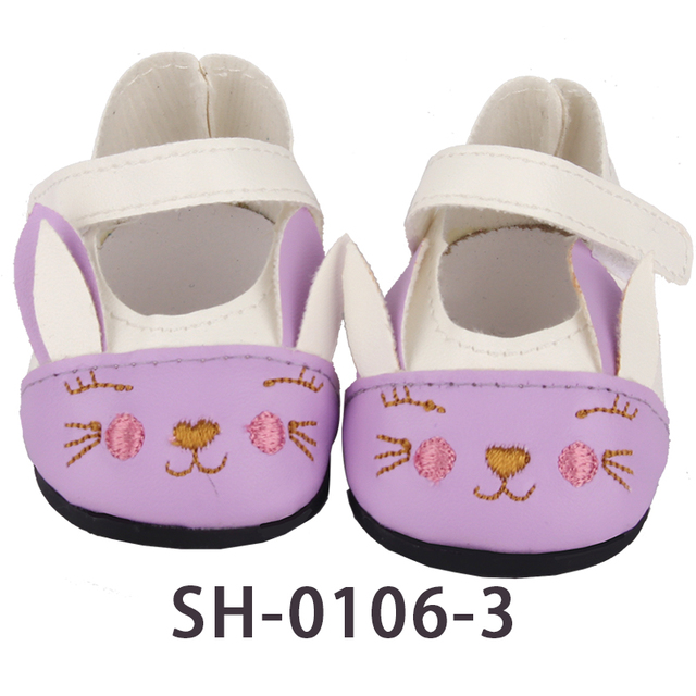 Buty dla lalek 18 cali - amerykańska lalka - 7cm - Cute Cartoon jednorożec i Kitty - dla baby noworodków 43cm - DIY Rosja i dziewczynka - Wianko - 11