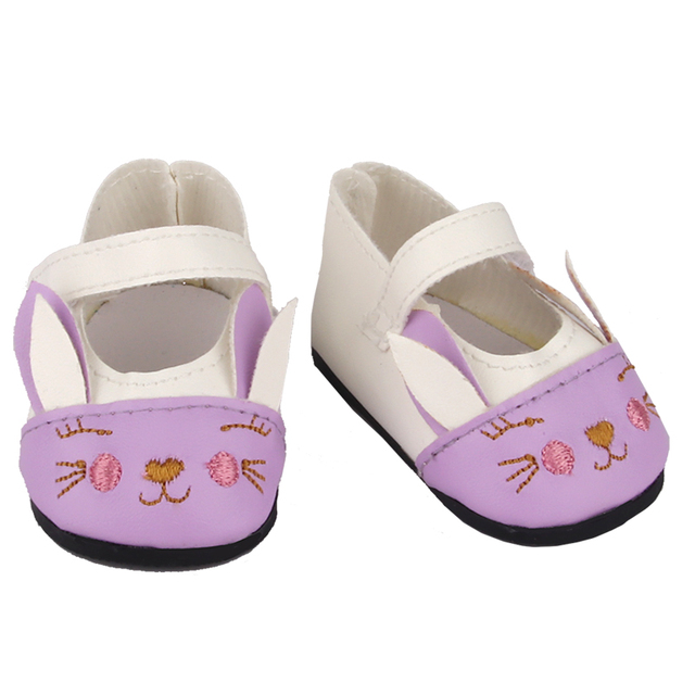 Buty dla lalek 18 cali - amerykańska lalka - 7cm - Cute Cartoon jednorożec i Kitty - dla baby noworodków 43cm - DIY Rosja i dziewczynka - Wianko - 12