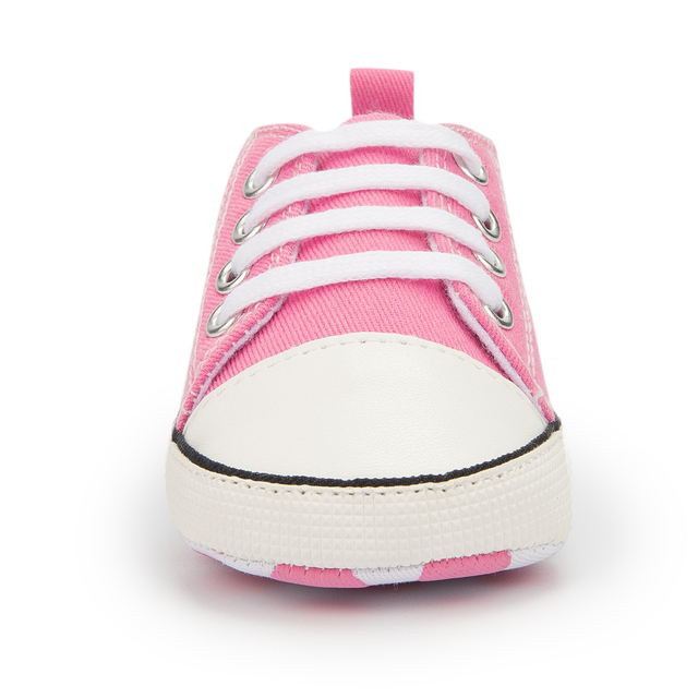 Buty dziecięce KIDSUN - płótno, jednokolorowe, antypoślizgowa podeszwa, płaskie, dla niemowląt i pierwszych kroków, sneakersy dla dziewczynki - Wianko - 7