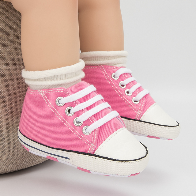 Buty dziecięce KIDSUN - płótno, jednokolorowe, antypoślizgowa podeszwa, płaskie, dla niemowląt i pierwszych kroków, sneakersy dla dziewczynki - Wianko - 15
