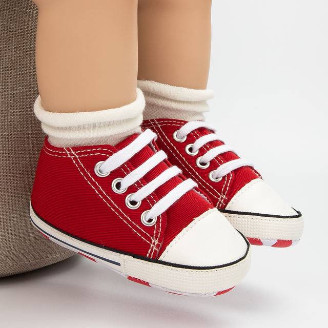 Buty dziecięce KIDSUN - płótno, jednokolorowe, antypoślizgowa podeszwa, płaskie, dla niemowląt i pierwszych kroków, sneakersy dla dziewczynki - Wianko - 16