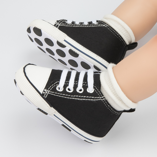 Buty dziecięce KIDSUN - płótno, jednokolorowe, antypoślizgowa podeszwa, płaskie, dla niemowląt i pierwszych kroków, sneakersy dla dziewczynki - Wianko - 14