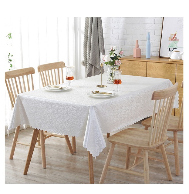 Obrus europejski, żakardowy z kwiatowym wzorem, wodoodporny, barwiony, prostokątny - dekoracyjna tkanina na stół weselny (JS159C) - Wianko - 32