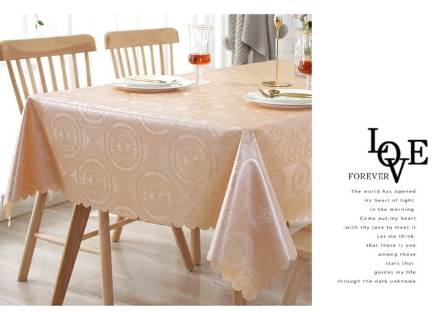 Obrus europejski, żakardowy z kwiatowym wzorem, wodoodporny, barwiony, prostokątny - dekoracyjna tkanina na stół weselny (JS159C) - Wianko - 21