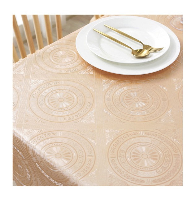 Obrus europejski, żakardowy z kwiatowym wzorem, wodoodporny, barwiony, prostokątny - dekoracyjna tkanina na stół weselny (JS159C) - Wianko - 23