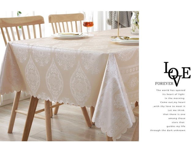 Obrus europejski, żakardowy z kwiatowym wzorem, wodoodporny, barwiony, prostokątny - dekoracyjna tkanina na stół weselny (JS159C) - Wianko - 15