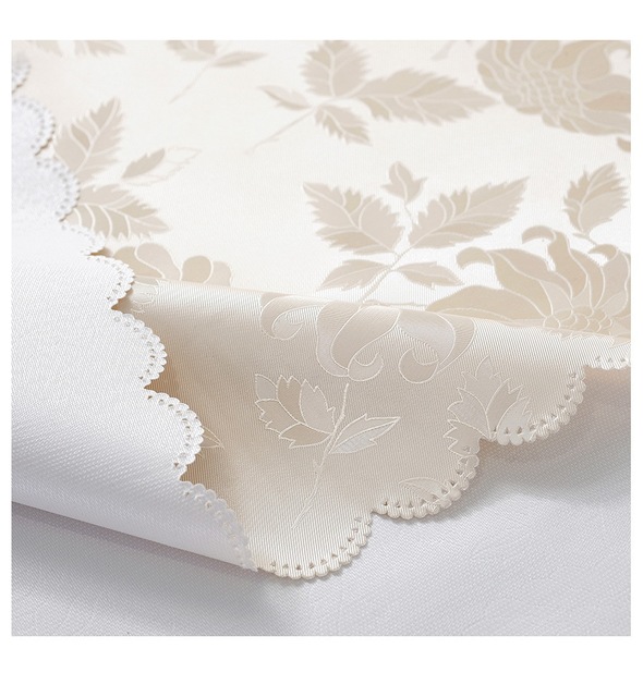 Obrus europejski, żakardowy z kwiatowym wzorem, wodoodporny, barwiony, prostokątny - dekoracyjna tkanina na stół weselny (JS159C) - Wianko - 12