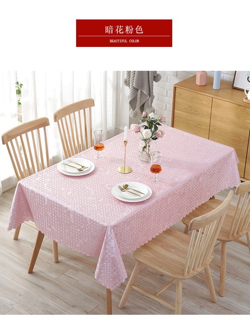 Obrus europejski, żakardowy z kwiatowym wzorem, wodoodporny, barwiony, prostokątny - dekoracyjna tkanina na stół weselny (JS159C) - Wianko - 25