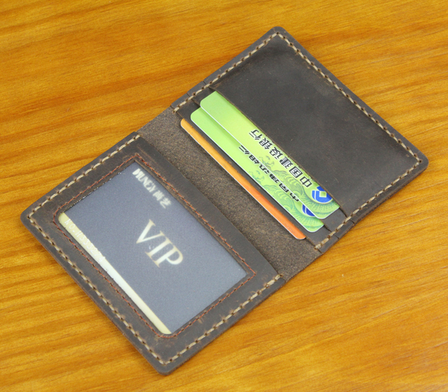 Luksusowe etui na karty Crazy horse z oryginalną skórą – biznesowe wizytowniki i portfele na karty kredytowe oraz dowód - Wianko - 32
