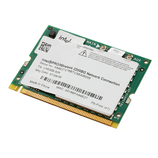 Karta sieciowa Intel Pro/Wireless 2200BG 802.11B/G Mini PCI WIFI do Toshiba Dell pozwala na bezprzewodowe połączenie z internetem - Wianko - 3