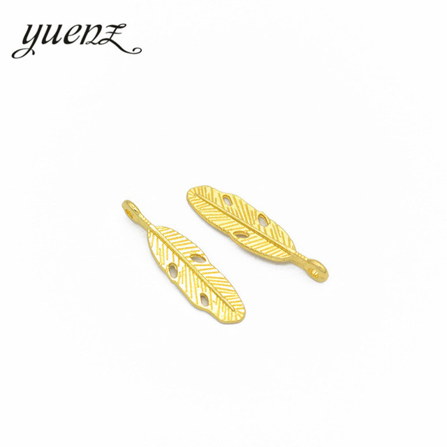 Biżuteria DIY Metal YuenZ - 20 sztuk antycznego brązu, pióro o długości 28 mm i szerokości 7 mm - nadające się do bransoletek, naszyjników i wisiorków. (Kod produktu: D307) - Wianko - 4