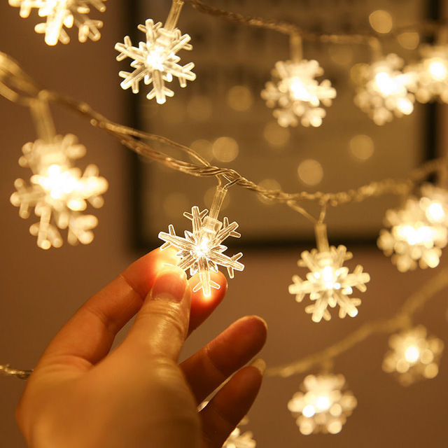 Choinka płatki śniegu LED 2M/3M - światło bajkowe na Boże Narodzenie i przyjęcia - dekoracje DIY - Wianko - 4
