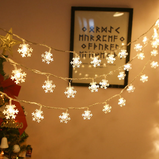 Choinka płatki śniegu LED 2M/3M - światło bajkowe na Boże Narodzenie i przyjęcia - dekoracje DIY - Wianko - 5