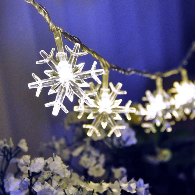 Choinka płatki śniegu LED 2M/3M - światło bajkowe na Boże Narodzenie i przyjęcia - dekoracje DIY - Wianko - 1
