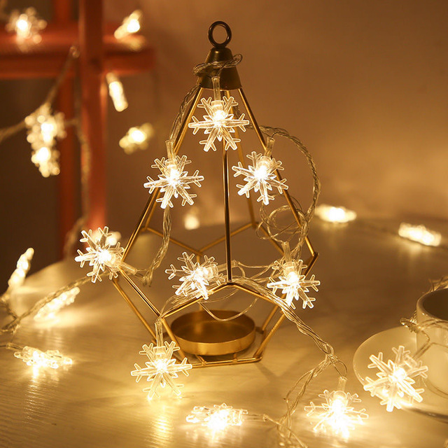 Choinka płatki śniegu LED 2M/3M - światło bajkowe na Boże Narodzenie i przyjęcia - dekoracje DIY - Wianko - 7